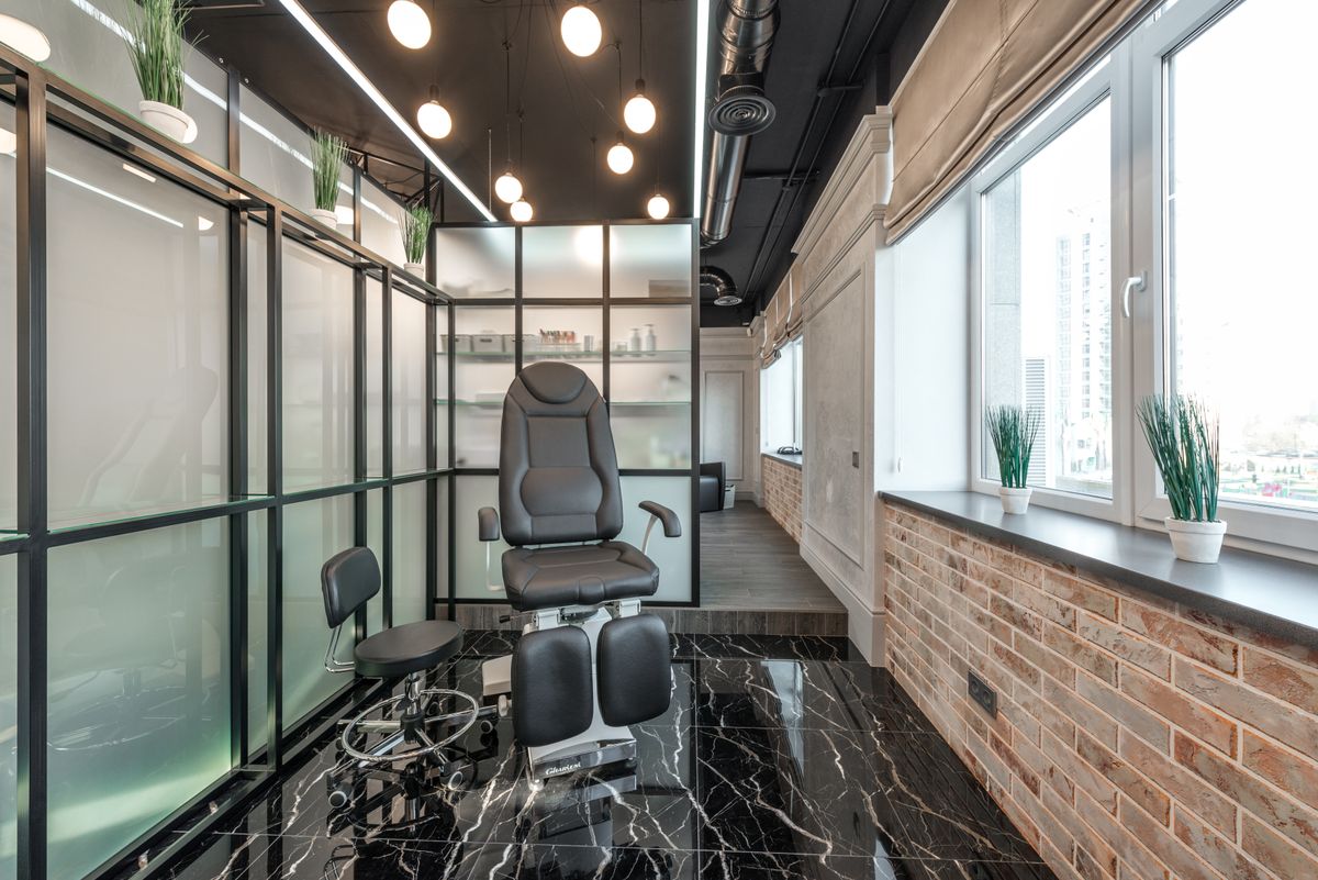 Modern salon interior, representative studio imagery for Nail Star